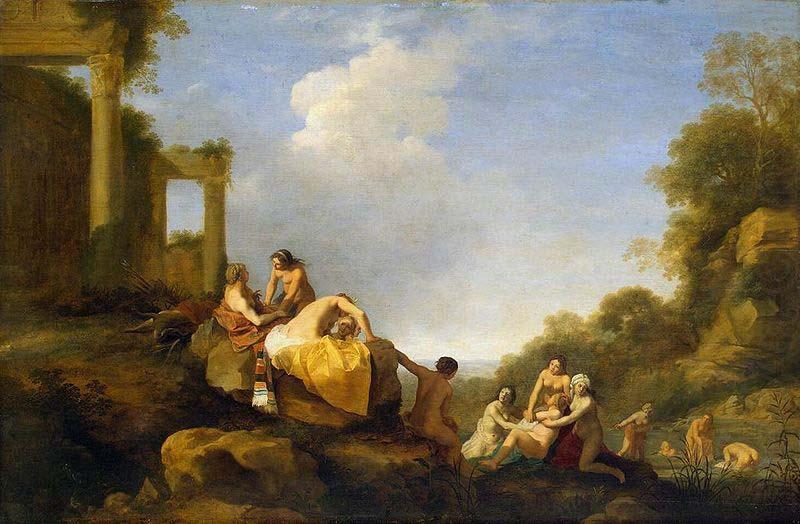 POELENBURGH, Cornelis van Landscape with Diana and Callisto china oil painting image